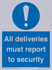 All deliveries must report to security